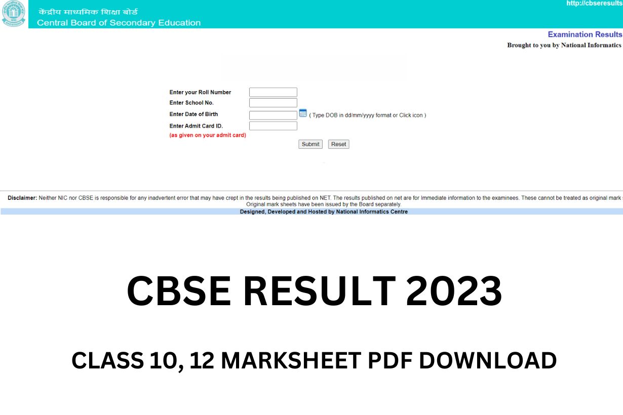 CBSE Result 2023 Class 10, 12