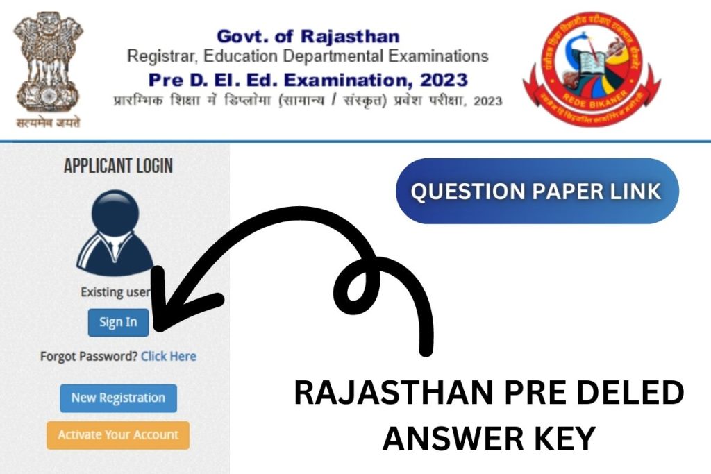 Rajasthan Pre Deled Answer Key 2023, BSTC Question Paper PDF, Cut Off Marks