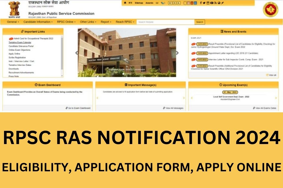 RAS Recruitment 2024, Notification, Application Form, Apply Online